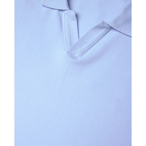 เสื้อโปโลผ้าโพลีเอสเตอร์สำหรับผู้ชายเสื้อกอล์ฟแห้งเร็วคอวีพิมพ์โลโก้ได้ตามต้องการ - Product Image 5