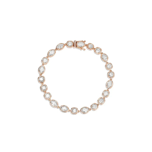 สร้อยข้อมือเพชรทรงรี สีขาวธรรมชาติ เกรด D รับรองโดย GIA สำหรับผู้หญิง รุ่นคลาสสิก - Product Image 3