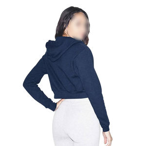 Stylish <b>Women</b> Crop Hoodies Gym, Fitness & Daily Wear Hooded <b>Tops</b> Wholesale OEM/ODM Supplier In Solid Color Contrast <b>Women</b> Hooded - Product Image 3