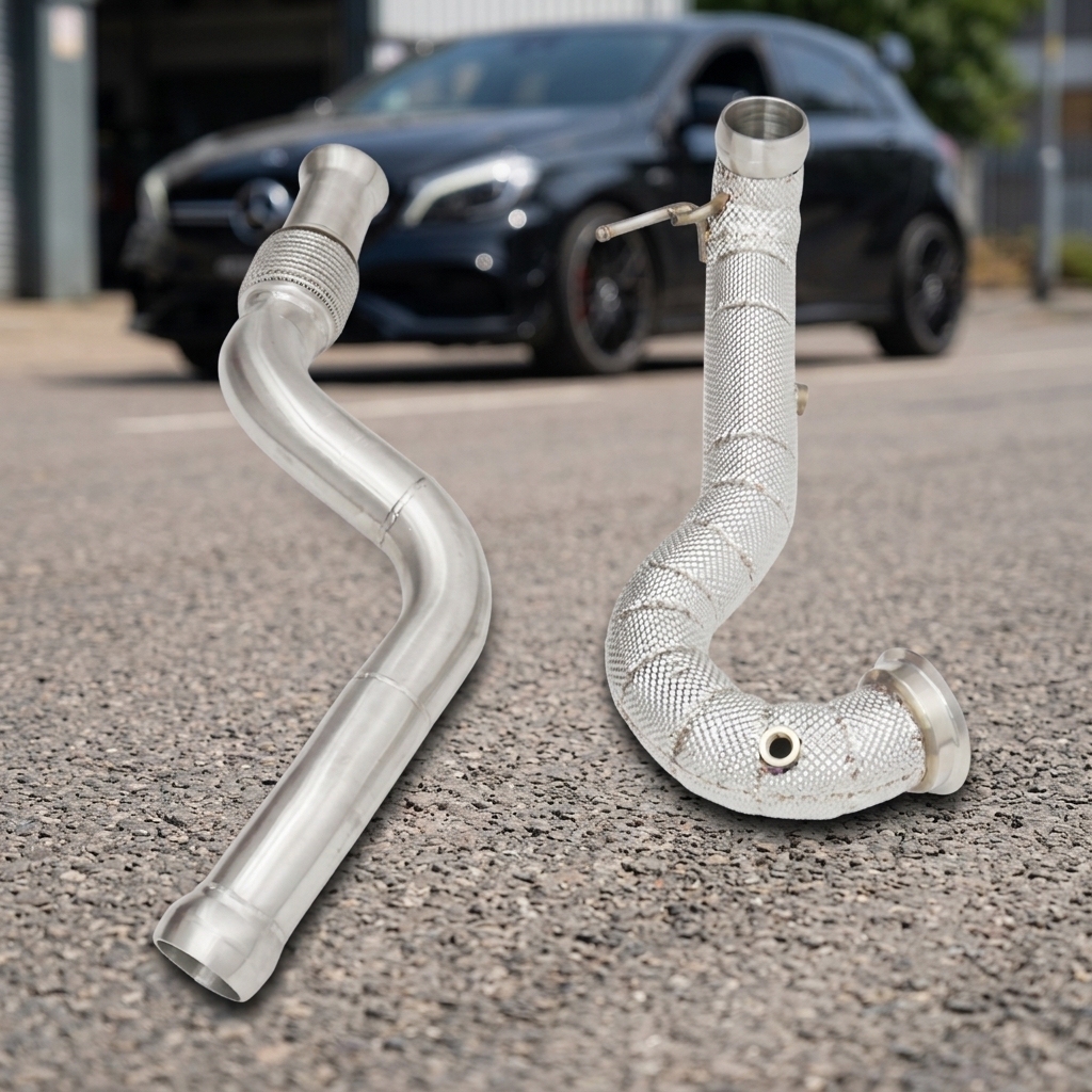 VantaFlow Smooth Finish With Heat Shield Straight Downpipe for Mercedes-Benz A45 W176 2.0T 2013-2018