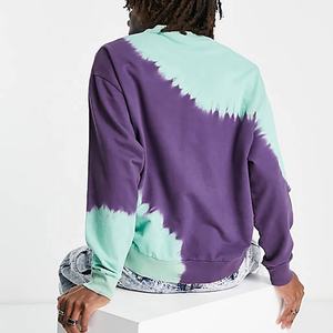 Sweat à capuche tie-dye surdimensionné 100% coton imprimé de logo personnalisé OEM Sweat-shirt à col rond Streetwear à la mode avec motif 3D - Product Image 2