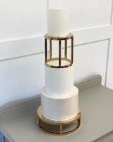 Support à gâteau en acier inoxydable plaqué or brillant 3 pièces de haute qualité poli miroir à un prix abordable depuis l'Inde support de table