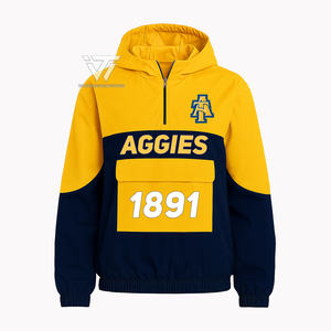 Venta al por mayor HBCU North | Carolina A & T Collegiate Apparel Chaqueta cortavientos bordada unisex | NC A & T Apparel - Product Image 1