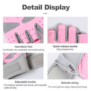 Gants de sport en néoprène et cuir à demi-doigts pour l'entraînement, design durable pour une meilleure adhérence, légers et respirants pour la musculation et le fitness - Product Image 2