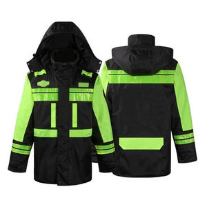 Low MOQ Professional Waterproof Fluorescent Workwear Supplier Bulk Price Hi Visibility Reflective Safety Class 2 <b>Worker</b> <b>Jacket</b> - Product Image 1