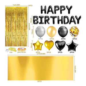Kit de Decoración de Globos Metálicos de Feliz Cumpleaños para Fiestas - Colores Surtidos - Product Image 6