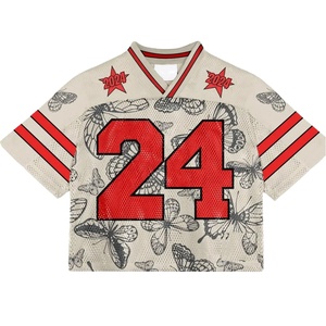 2025 Top qualité nouveau Design fait Sublimation hommes à manches courtes Fans chemise 100% Polyester séchage rapide maillot de Football américain - Product Image 2