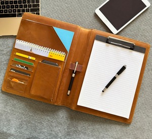 Portefeuille en cuir pour bloc-notes et nom Logo A4 porte-documents cadeau pour lui LPA-0059 - Product Image 1