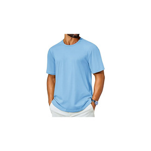 Camisetas de cuello redondo de manga corta de algodón Premium para hombre, camisetas clásicas sólidas básicas informales holgadas con estampado Digital - Product Image 6