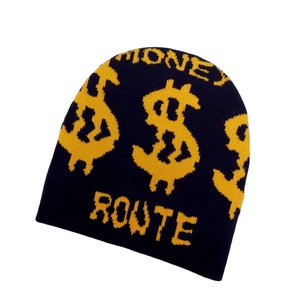 Jacquard Custom Logo Digital Printing Unisex Winter Beanies Hats Wool Warm for Men Women - Product Image 1