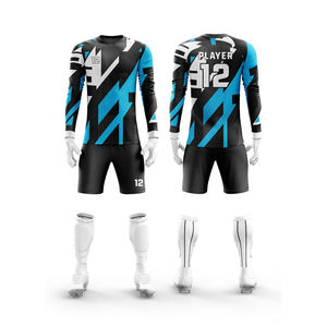 Nouvel uniforme de gardien de but à manches longues, 100% polyester, logo personnalisé, impression numérique, haute qualité, 220g, unisexe adulte - Product Image 6