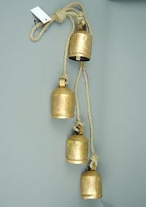 Decoración navideña Metal Nuevo diseño Cascabeles grandes de granja con cuerda colgante Decoración de fiesta ancha - Product Image 2