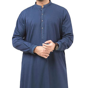 Pakistani Made <b>Men's</b> <b>Shalwar</b> <b>Kameez</b> Traditional Casual Dress Solid Color Regular Fit Regular Length - Product Image 5