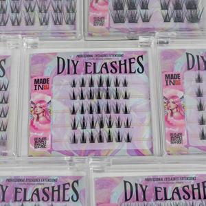 Venta al por mayor pestañas individuales racimo pestañas DIY para extensiones, volumen tenue y natural 0,10mm 8-10-12mm - Product Image 4