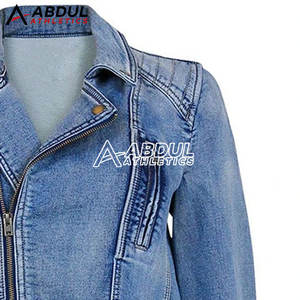 แจ็คเก็ตยีนส์ผู้หญิง ออกแบบเองได้ แจ็คเก็ตยีนส์ผู้หญิงสไตล์สตรีทแฟชั่นสำหรับใส่ในชีวิตประจำวัน - Product Image 3