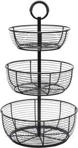 Corbeille à fruits moderne en métal pour table à manger, organisateur, porte-fruits décoratif pour comptoir de cuisine - Product Image 4