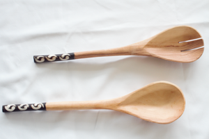 Antique os poignée cuillère de service bois haute qualité résine et bois accessoires de cuisine cuillère de service ensemble nouvelles idées de produits 2024 - Product Image 2