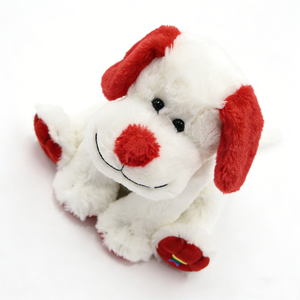 Mochila de Peluche de Perro Rojo y Blanco Adorable con Estrella Arcoíris, Cachorro Gordito Sentado con Cara Sonriente, Relleno de Algodón PP - Product Image 3