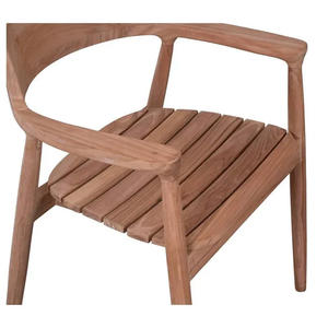 Silla de Comedor de Madera de Teca Maciza de Diseño Moderno con Características Ecológicas e Impermeables para Uso en Interiores/Exteriores y Muebles para el Hogar - Product Image 6