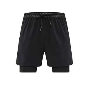 Nuevo diseño deportivo para hombre, pantalones cortos de compresión para gimnasio, pantalones cortos transpirables de ajuste holgado para gimnasio, patrón sólido - Product Image 4