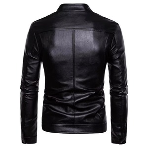 Chaqueta de cuero de motociclista clásica para hombre, diseño de moda personalizado recién llegado - Product Image 2