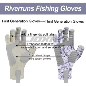 Guantes de pesca ligeros sin dedos con protección UV tela transpirable y agarre antideslizante para fundición y exposición al sol - Product Image 4