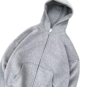 2025 vente en gros personnalisé 100% coton survêtements haute qualité surdimensionné Fitness sport survêtements fermeture éclair à capuche grande taille hiver - Product Image 5