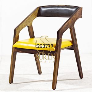 Silla de asiento Rexine India hecha a mano de diseñador de estilo único Silla de madera maciza última silla de diseñador - Product Image 3