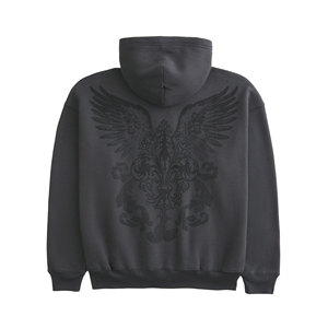 Sweat à capuche zippé surdimensionné en coton 100% pour homme, imprimé personnalisé, broderie usée, vente en gros 2025, poids lourd, hiver, écologique - Product Image 4