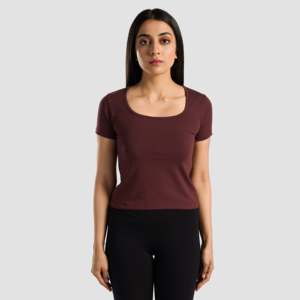 Maroon Flex Form <b>Top</b> for Yoga High Performance Fitness Clothing - Product Image 1