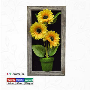 Wall-Mounted Rectangle Wooden Artificial Flower Frame-40X23 cm (AFF-Frame-13) - Product Image 1
