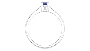 Anello di Fidanzamento Classico con Tanzanite Naturale Taglio a Pera 0,35ct, Anelli in Argento Sterling 925 con Gemme - Product Image 5