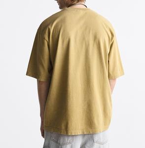 เสื้อยืดลำลองสำหรับผู้ชายเสื้อคอกลมเปิดไหล่ผ้าฝ้าย100% จากผู้ผลิต - Product Image 2