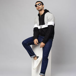 เสื้อฮู้ดดี้ผู้ชายผ้าฝ้ายแท้ 100% ย้อมสีพื้น สไตล์ใหม่ MOQ ต่ำ คุณภาพดีที่สุด สำหรับฤดูหนาว ซิปแบบเต็มตัว แขนยาว ระบายอากาศได้ดี ผ้าฟลีซ - Product Image 5