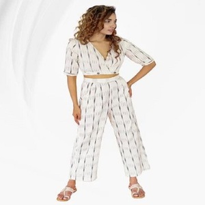 New trending Women <b>Linen</b> <b>set</b> Fashion <b>linen</b> pants women 100% <b>linen</b> wide leg Loose <b>trousers</b> bohemia pants <b>and</b> <b>top</b> - Product Image 3