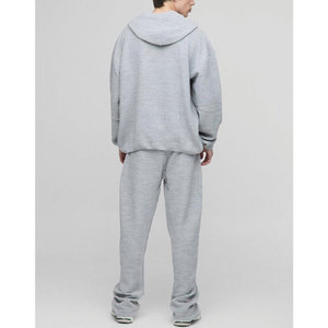 Ensemble de survêtement en molleton de coton pour homme, personnalisé, vente en gros, deux pièces, pour l'entraînement et le jogging - Product Image 5