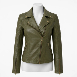 Chaqueta de Cuero para Mujer, Elegante, Impermeable, Reversible, de Invierno, con Textura Refinada, Forma Moderna, Diseño Versátil para Ropa Urbana - Product Image 6