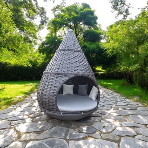 Juego de muebles de exterior modernos hechos en Vietnam 2025, sofá de jardín más vendido, marco de aluminio, tumbona de ratán para hoteles, tumbonas - Product Image 2
