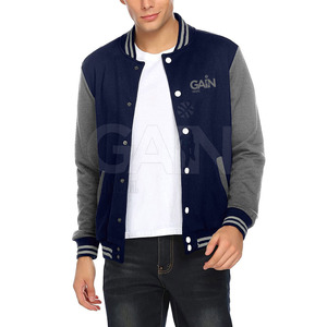 แจ็กเก็ตเลตเตอร์แมนสำหรับผู้ชายผ้าคอตตอนปักโลโก้ - Product Image 2