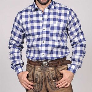 Men's Slim Fit Checkered <b>Shirt</b> High-Quality Cotton <b>Plaid</b> Button-Up <b>Shirt</b> for Formal, Casual, and Business Casual Settings - Product Image 3