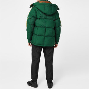 Men's High Quality Custom <b>Padded</b> Quilted <b>Waterproof</b> Hooded Winter Puffer <b>Jacket</b> with Stand Collar OEM Service - Product Image 4