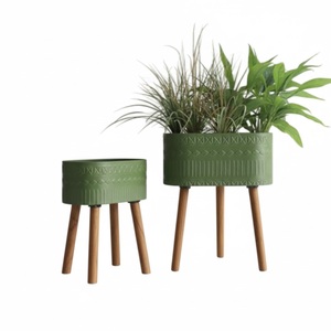 Jardinière rectangulaire en métal de haute qualité avec support roulant, finition or rose, pour utilisation intérieure et extérieure, prix de gros - Product Image 2