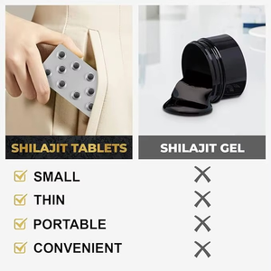 Tabletas de Shilajit del Himalaya Originales 200mg (60 Gotas Secas) Tabletas de Shilajit de Alta Potencia Ricas en Ácido Fúlvico al 82% y Más de 85 Minerales - Product Image 4