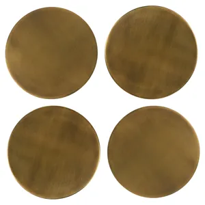 Nuevos posavasos de Decoración de mesa más vendidos, posavasos redondos para tazas de té, posavasos decorativos de Metal para manualidades, posavasos de Metal dorado a precios baratos - Product Image 3