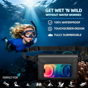 New Beach PVC <strong>Waterproof</strong> Fanny Pack Outdoor Transparent Sundries Touch Screen Swimming Pouch Waist <strong>Bag</strong> - Product Image 3