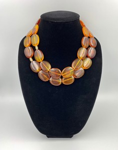 Cuentas de resina azul de alta calidad con collar de cadena de Metal para fiestas de boda, compromiso, fiestas de Navidad y ropa de oficina - Product Image 4