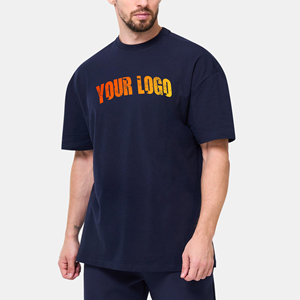 T-shirt Homme Oversize Imprimé Col Ample Coupe Décontractée Hip Hop en Coton Lourd 320 GSM de Haute Qualité – Vente en Gros - Product Image 1