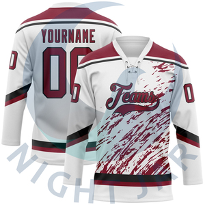 Nouvel ensemble uniforme de hockey sur glace personnalisé : maillot et pantalon 100 % polyester, séchage rapide, respirant, anti-UV, logo personnalisé - Product Image 2