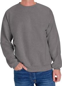 Nouvelle collection hommes grande taille sweat à manches longues cou épaule pente couleur unie 100% imperméable coton confortable - Product Image 1