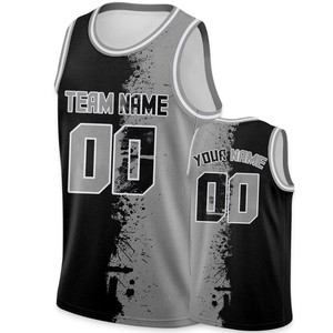Maillot de basket-ball personnalisé noir gris débardeur hop impression personnalisée nom de l'équipe numéro Logo chemises de sport pour hommes femmes jeunes enfant - Product Image 3
